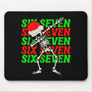 67 Christmas Funny Six Seven Meme Brainrot Dabbing Mouse Pad