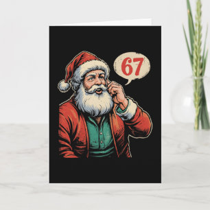 67 Christmas Funny Six Seven Meme Brainrot Santa C Card