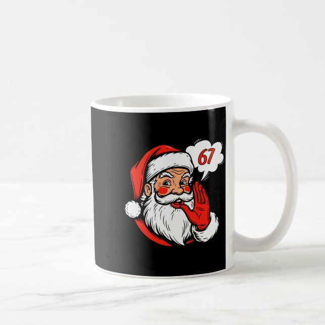 67 Christmas Funny Six Seven Meme Brainrot Santa C Coffee Mug (Right)