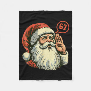 67 Christmas Funny Six Seven Meme Brainrot Santa C Fleece Blanket