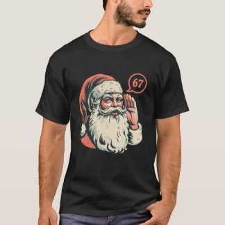 67 Christmas Funny Six Seven Meme Brainrot Santa C T-Shirt