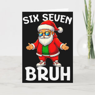 67 Christmas Funny Six Seven Meme Brainrot Santa K Card