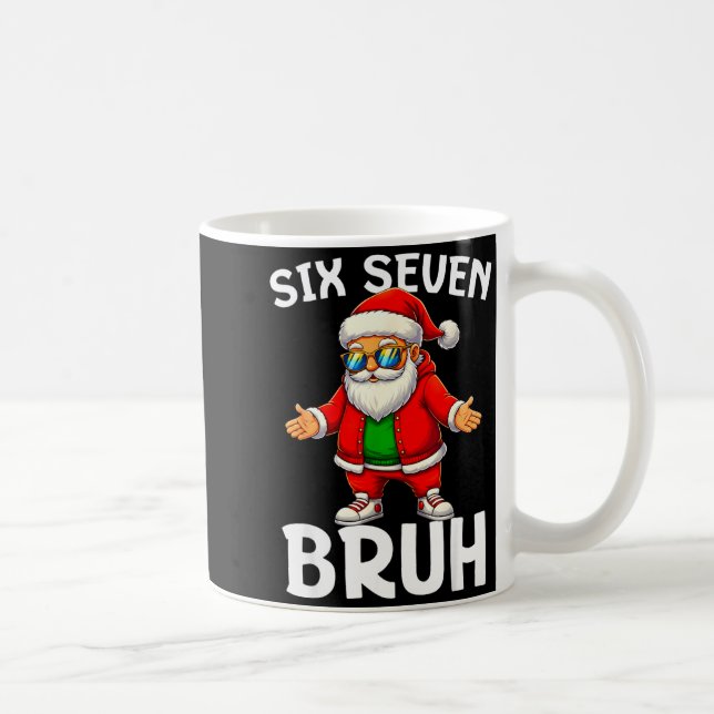 67 Christmas Funny Six Seven Meme Brainrot Santa K Coffee Mug (Right)