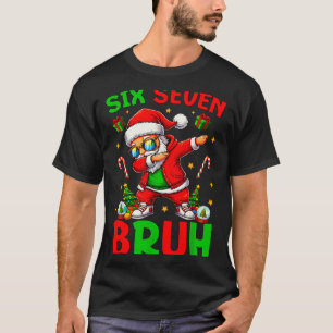 67 Christmas Funny Six Seven Meme Brainrot Santa K T-Shirt