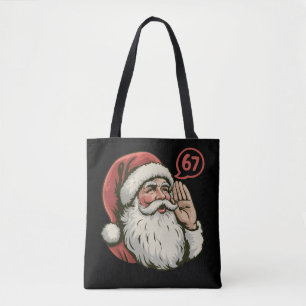 67 Christmas Funny Six Seven Meme Santa Claus Tote Bag