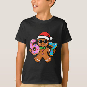 67 Christmas Gingerbread Six Seven Meme Gen Alpha  T-Shirt