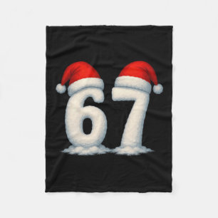 67 Christmas Holiday Snow Numbers 6 7 Meme Gen Alp Fleece Blanket