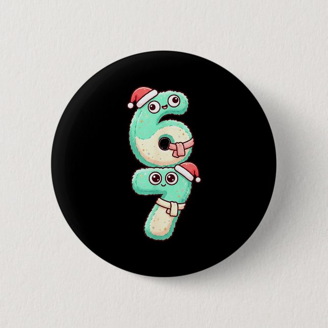 67 Christmas Kawaii Pastel Design  2 Inch Round Button (Front)