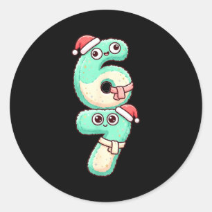 67 Christmas Kawaii Pastel Design Classic Round Sticker