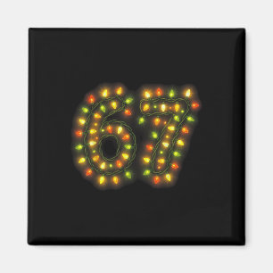 67 Christmas Lights 6 7 Meme Gen Alpha Slang Magnet