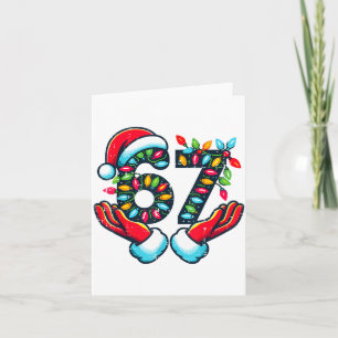 67 Christmas Lights Funny Christmas 6 7 Meme Xmas  Card