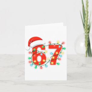 67 Christmas Lights Meme Saying 6 7 Costume Xmas L Card