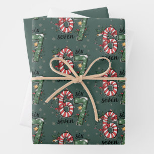 67 Christmas Lights Six Seven Holiday Funny Meme Wrapping Paper Sheet
