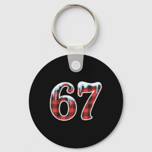 67 Christmas Meme Funny Six Seven Slang  Keychain