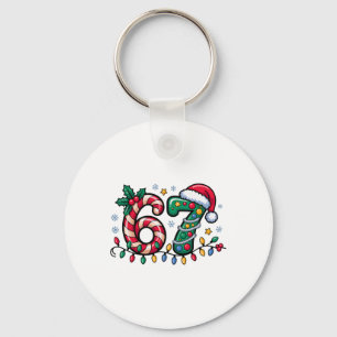 67 Christmas Meme Six Seven Xmas Funny Boys Girls  Keychain