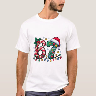 67 Christmas Meme Six Seven Xmas Funny Boys Girls  T-Shirt