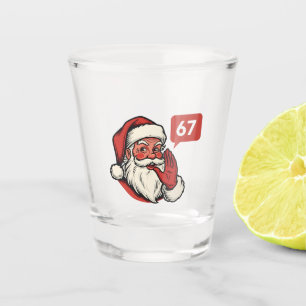67 Christmas Merry Six Seven Brainrot Santa Claus Shot Glass