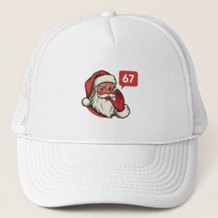 67 Christmas Merry Six Seven Brainrot Santa Claus Trucker Hat