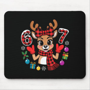67 Christmas Outfit Women Meme Reindeer Six Seven  Mouse Pad