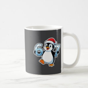 67 Christmas Penguin Santa Hat Birthday Holiday  Coffee Mug