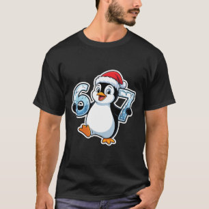 67 Christmas Penguin Santa Hat Birthday Holiday  T-Shirt