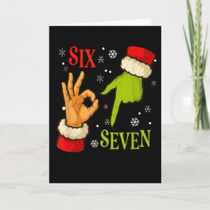 67 Christmas Santa Claus Green 6 7 Internet Meme X Card