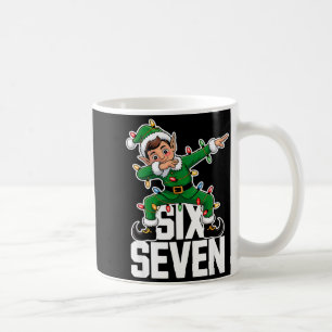 67 Christmas Six Seven 6 7 Meme Funny Dabbing Elf  Coffee Mug