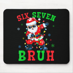67 Christmas Six Seven Bruh Meme Santa Dabbing Chr Mouse Pad