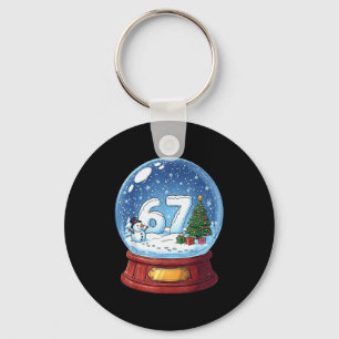 67 Christmas Snow Globe Funny Six Seven Meme  Keychain