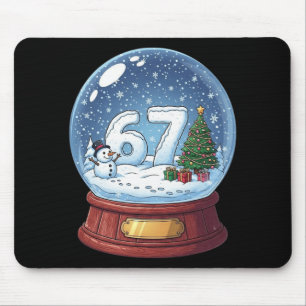 67 Christmas Snow Globe Funny Six Seven Meme Mouse Pad