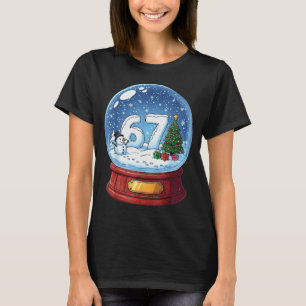 67 Christmas Snow Globe Funny Six Seven Meme  T-Shirt