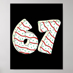 67 Christmas Tree Cakes Six Seven Funny Christmas  Poster