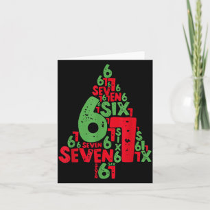 67 Christmas Tree Holiday Six Seven Meme Brainrot  Card