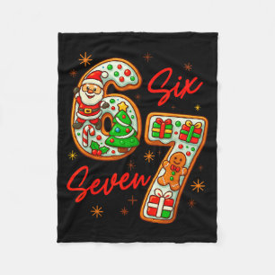 67 Christmas Trending Meme Saying 6 7 Meme Costume Fleece Blanket