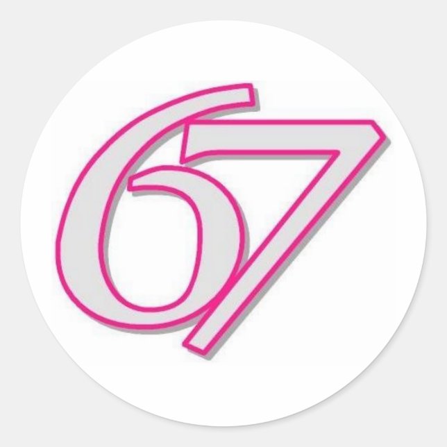 67 CLASSIC ROUND STICKER (Front)