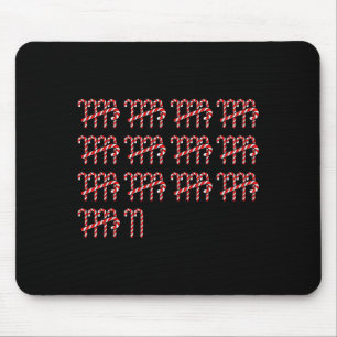 67 Counting Candy Cane Math Teacher Vintage 67th N Mouse Pad