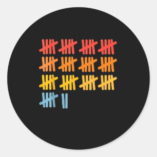 67 Counting Math Teacher Mathematics 67th Number Classic Round Sticker