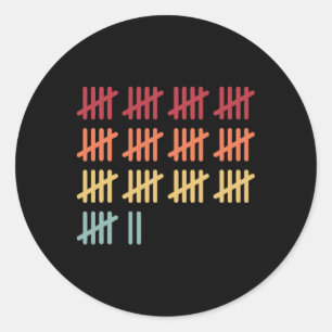 67 Counting Math Teacher Mathematics 67th Number V Classic Round Sticker