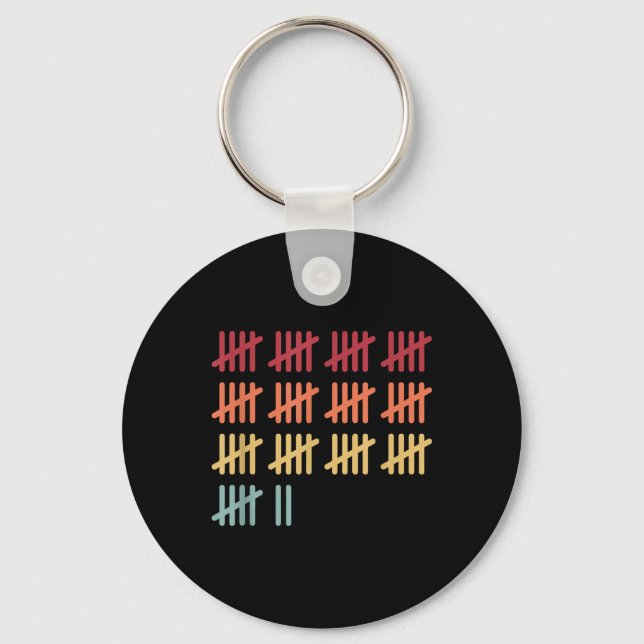 67 Counting Math Teacher Mathematics 67th Number V Keychain (Front)