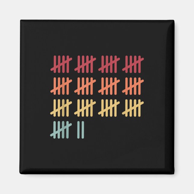 67 Counting Math Teacher Mathematics 67th Number V Magnet (Front)