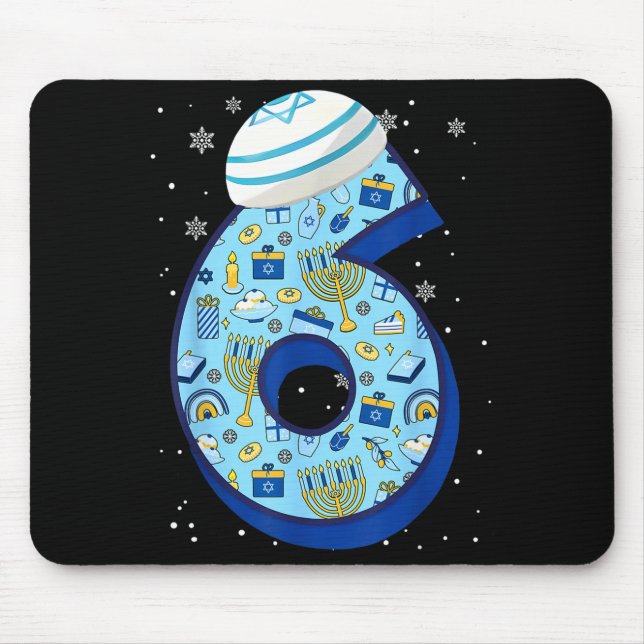 67 Couple Hanukkah Matching Six Seven Meme Jewish  Mouse Pad (Front)