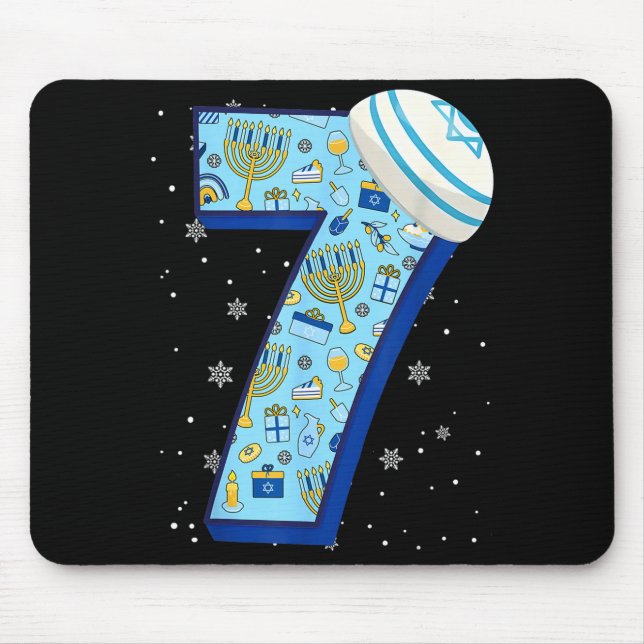 67 Couple Hanukkah Matching Six Seven Meme Jewish  Mouse Pad (Front)