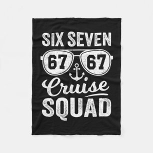 67 Cruise Squad 2025 Funny Kids Cruise Meme Matchi Fleece Blanket