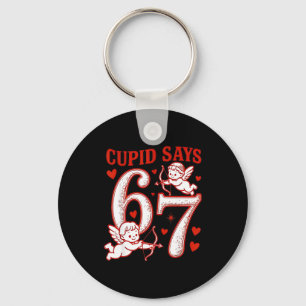 67 Cud Says Six Seven 6 7 Meme Boys Girls Valentin Keychain