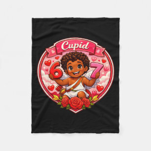 67 Cupid African American Valentine Meme Trend Fleece Blanket