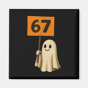 67 Cute Halloween Ghost Vintage Minimalist Design  Magnet