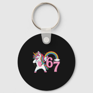 67 Dabbing Unicorn For Girls Six Seven Meme Kids W Keychain