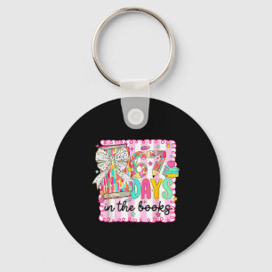 67 Days In The Books Reading Teacher 67th Day Of S Keychain