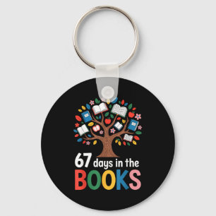 67 Days In The Books Reading Teacher 67th Day Of S Keychain