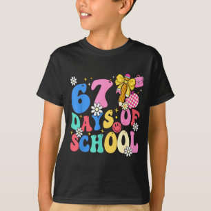 67 Days Of School Coquette Bow Students Teachers 1 T-Shirt